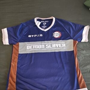 Demon Slayer Blue and Brown T-Shirt